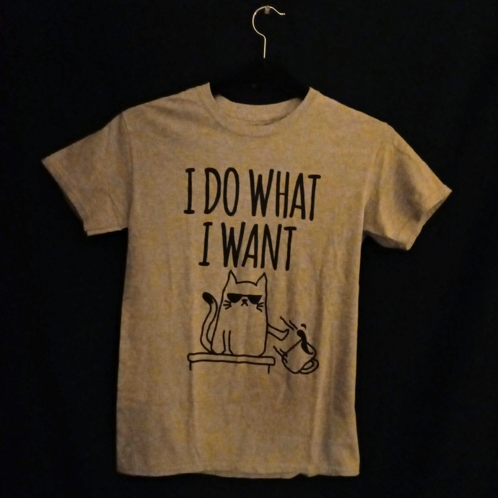 graphic tee shirt, says small but more like a boys large